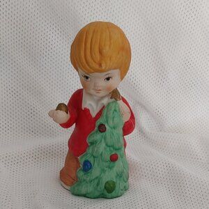 House of Lloyd Porcelain Bell Little Boy Christmas Tree Holidays 1981